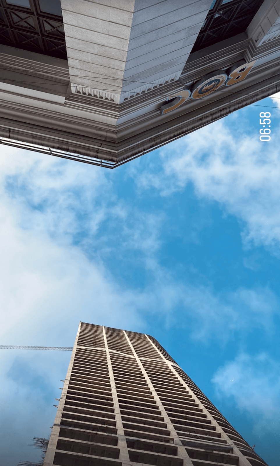 Skyward Perspective of Skyscraper
