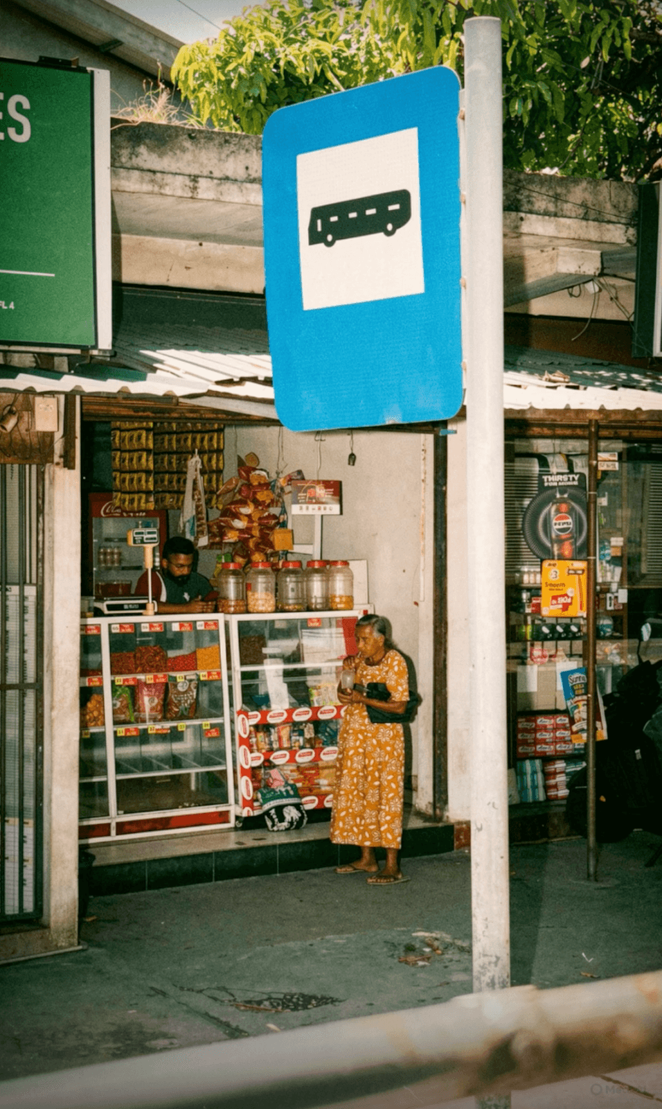 Bus Stop Street Scene