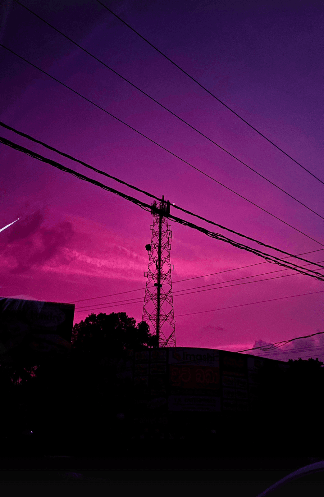 Neon Magenta Dusk Sky